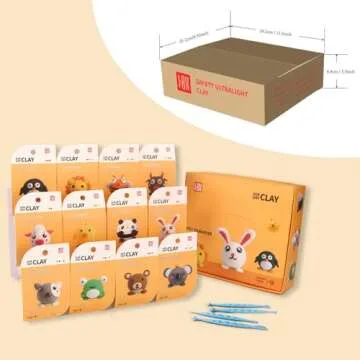 Air Dry Clay Kit for Kids, Creative Molding Clay Gift Kits with Tools, Super Light DIY Soft Clay Toys Gift Box Set, Birthday Toys Gifts for Age 5 6 7 8+ Years Old Girls Boys (Pet Paradise)