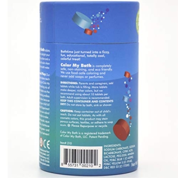 Eco-Friendly Color Changing Bath Tablets for Kids - 300 Count