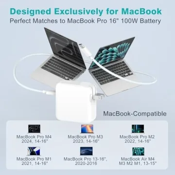 Compact 100W MacBook Pro and Air Charger with Cable