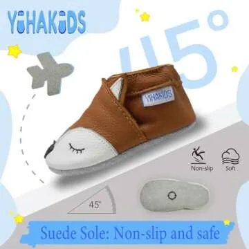 YIHAKIDS Baby Leather Soft Sole Moccasins for Infants and Toddlers