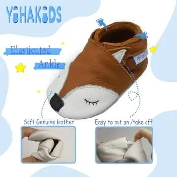 YIHAKIDS Baby Leather Soft Sole Moccasins for Infants and Toddlers