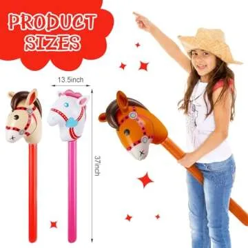 Chivao Inflatable Stick Horse Set for Kids Party Fun
