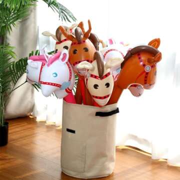 Chivao Inflatable Stick Horse Set for Kids Party Fun