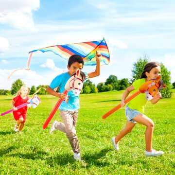 Chivao Inflatable Stick Horse Set for Kids Party Fun