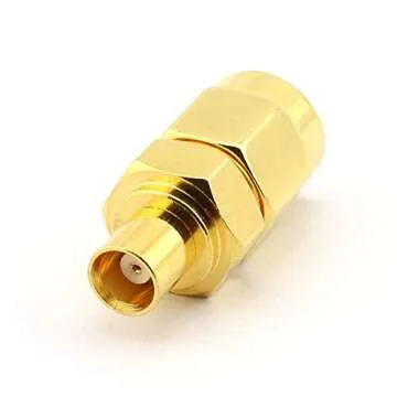 Saide Electronics 2pcs RF coaxial Coax adadpter SMA Male to MCX Female