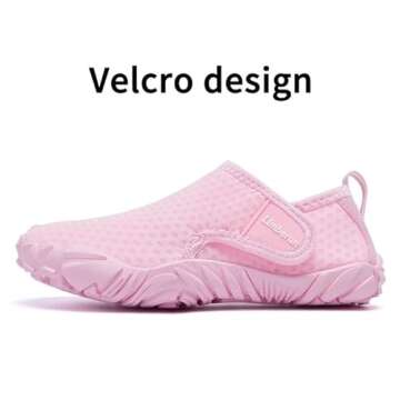 Limberun Kids Water Shoes for Girls Boys Swimming Shoes Kids Beach Shoes Pool Shoes Kids Aqua Shoes for Kids Youth Water Shoes Quick Dry Non-Slip, Comfortable Pink 10.5
