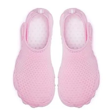 Limberun Kids Water Shoes for Girls Boys Swimming Shoes Kids Beach Shoes Pool Shoes Kids Aqua Shoes for Kids Youth Water Shoes Quick Dry Non-Slip, Comfortable Pink 10.5