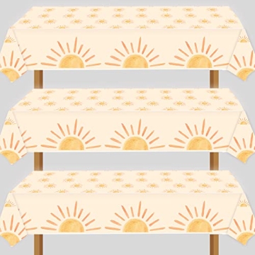 Durable Sunshine Tablecloths for Birthday and Baby Showers