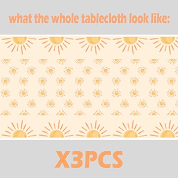 Durable Sunshine Tablecloths for Birthday and Baby Showers