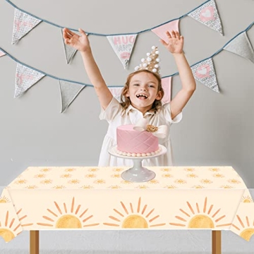 Durable Sunshine Tablecloths for Birthday and Baby Showers