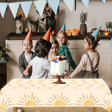 Durable Sunshine Tablecloths for Birthday and Baby Showers