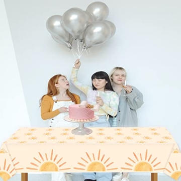 Durable Sunshine Tablecloths for Birthday and Baby Showers