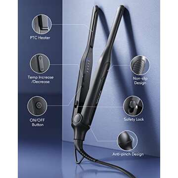 Wavytalk Pencil Flat Iron - Versatile Mini Hair Styler