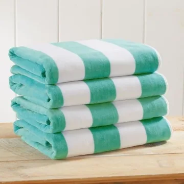 Great Bay Home Velour Cotton Pool Towels - 4 Pack