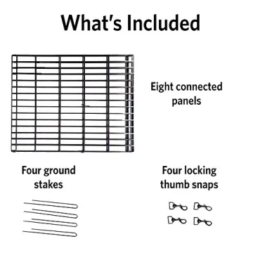 24" Black Dog Exercise Pen - Foldable Playpen for Pets