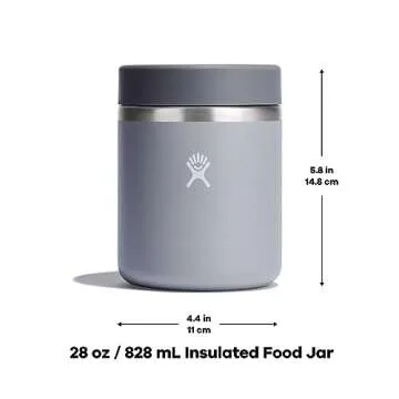 Hydro Flask Food Jar - Insulated Stainless Steel Container with Lid, Baltic, 28 Oz