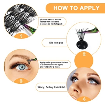 DIY Lash Clusters 280 Natural Look 40D 30D 20D Individual Extensions