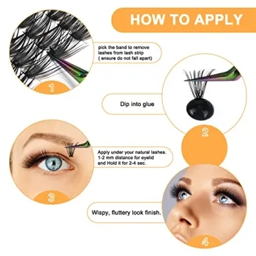 DIY Lash Clusters 280 Natural Look 40D 30D 20D Individual Extensions