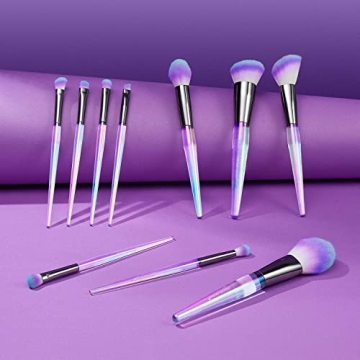 Makeup Brush Sets, Premium Synthetic Contour Blush Foundation Concealers Eye Shadows Eyebrow Cosmetic Brushes(10 pcs)