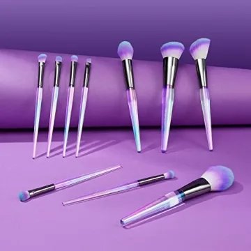 Makeup Brush Sets, Premium Synthetic Contour Blush Foundation Concealers Eye Shadows Eyebrow Cosmetic Brushes(10 pcs)