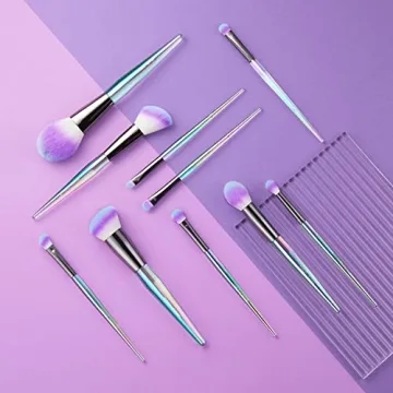 Makeup Brush Sets, Premium Synthetic Contour Blush Foundation Concealers Eye Shadows Eyebrow Cosmetic Brushes(10 pcs)