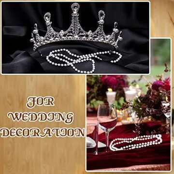 12 Pack Fake Pearl Necklace Costume Jewelry Long Faux Pearl Necklace Party Favors White Plastic Flapper Bead Strand for Kids Girls Women 1920s Wedding Bridal Shower Tea Birthday Decorations