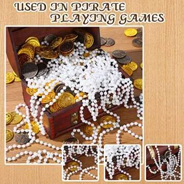 12 Pack Fake Pearl Necklace Costume Jewelry Long Faux Pearl Necklace Party Favors White Plastic Flapper Bead Strand for Kids Girls Women 1920s Wedding Bridal Shower Tea Birthday Decorations