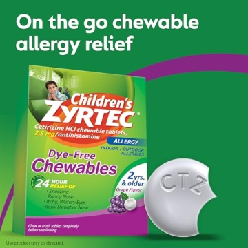 Zyrtec Children's Chewables for 24 Hour Allergy Relief
