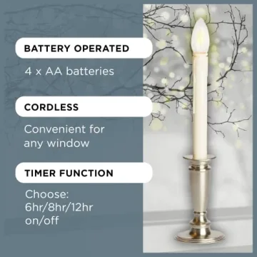 Battery Operated LED Window Candles with Remote Control