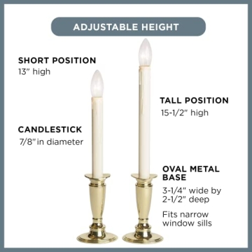 Battery Operated LED Window Candles with Remote Control