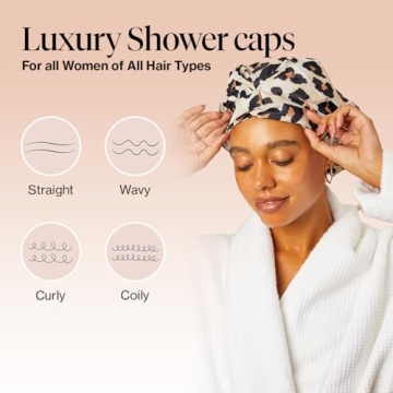 Stylish Kitsch Luxury Shower Caps for Women Waterproof