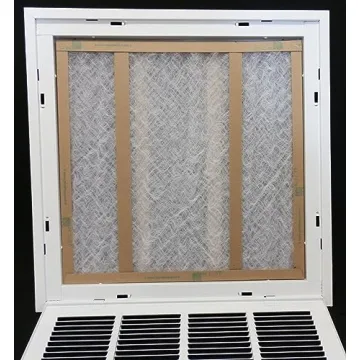 HVAC Premium 8" X 8" Steel Return Air Filter Grille - White
