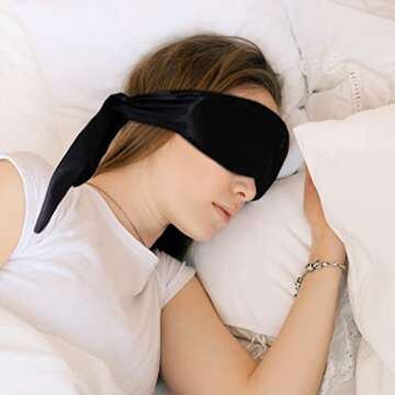 Elegant 2Pcs Satin Eye Masks for Comfort & Style