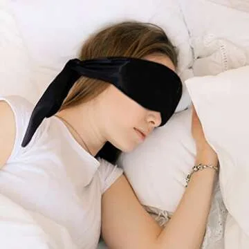 Elegant 2Pcs Satin Eye Masks for Comfort & Style