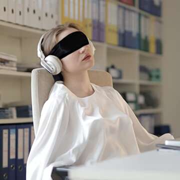 Elegant 2Pcs Satin Eye Masks for Comfort & Style