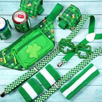 Vibrant 10-Piece St. Patrick's Day Fanny Pack Set