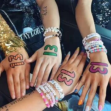 48 Pcs Glow in Dark/13 Hand/13/Temporary Tattoos, Party Accessories for Swifties Gifts