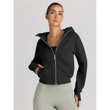 Trendy Queen Women's Zip Up Hoodies Jackets Cropped Sweatshirts Fleece Fall Outfits Casual Comfy Y2k...