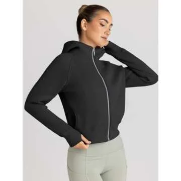 Fashionable Full Zip Cropped Sweatshirt for Women 2025