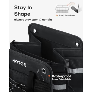 HOTOR Trunk Organizer for SUV – Ample Storage with Reflective Safety Features