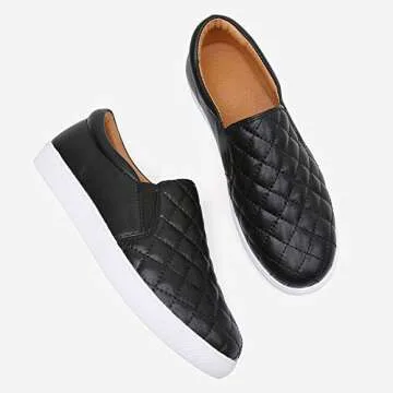 Comfortable Quilted Slip On Sneakers for Women