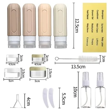 Travel Bottles Set 16 Pack Leakproof TSA Approved
