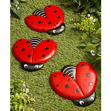 Ladybug Stepping Stones Set for Vibrant Gardens