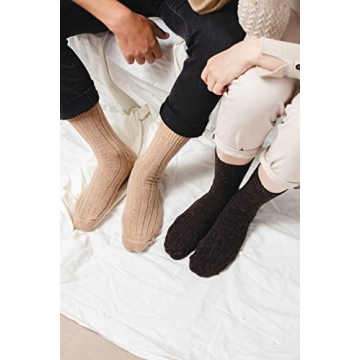 GoWith Warm Alpaca Wool Socks for Men Women, Winter Crew Socks