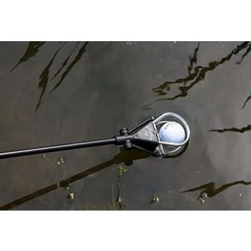 Callaway Golf Ball Retriever for Water, Telescopic with Dual-Zip Headcover, 6 Feet, Natural