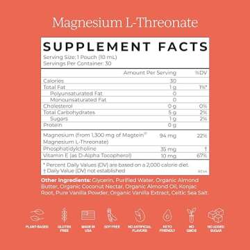 CYMBIOTIKA Magnesium Threonate for Enhanced Mental Clarity & Tranquility – Supports Cognitive Wellness, Daily Calm & Balanced Mood, Fast-Acting Formula with Travel 10 mL Pouches, 60 Servings, 2pck