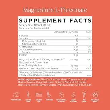 CYMBIOTIKA Magnesium Threonate for Enhanced Mental Clarity & Tranquility – Supports Cognitive Wellness, Daily Calm & Balanced Mood, Fast-Acting Formula with Travel 10 mL Pouches, 60 Servings, 2pck
