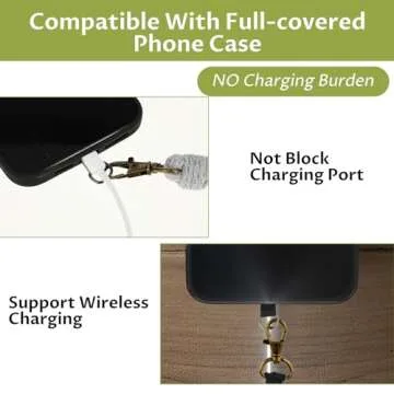 Stylish 3Pcs Macrame Phone Wrist Strap for Hands-Free Use