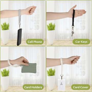 Stylish 3Pcs Macrame Phone Wrist Strap for Hands-Free Use