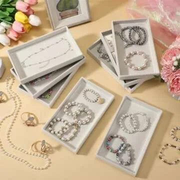 Inbagi Velvet Jewelry Trays - Luxurious Stackable Organizers